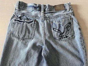 Vintage Calvin Klein Jeans Juniors Size 12 Denim Eagle On Back Pocket - Picture 1 of 13