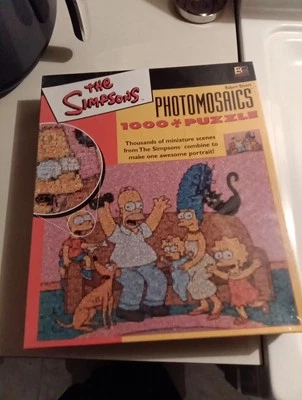 The Simpsons Photomosaics Family 1000 Piece Puzzle Robert Silvers SEALED New! - Image 1 of 4