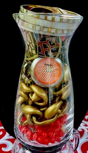 Mystery Jewelry Jar 1 Lb~VTG To New~Gold & Orange~Working Watch! - Picture 1 of 11