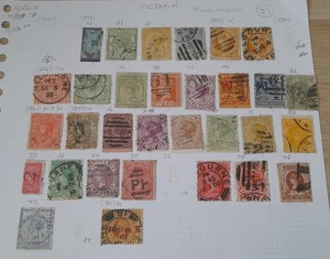Victoria stamps on page x 31 values From 1863 Used Some postmarks - Picture 1 of 2