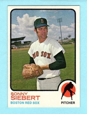 1973 TOPPS BASEBALL #14 SONNY SIEBERT BOSTON RED SOX NM/MT - Image 1 of 2