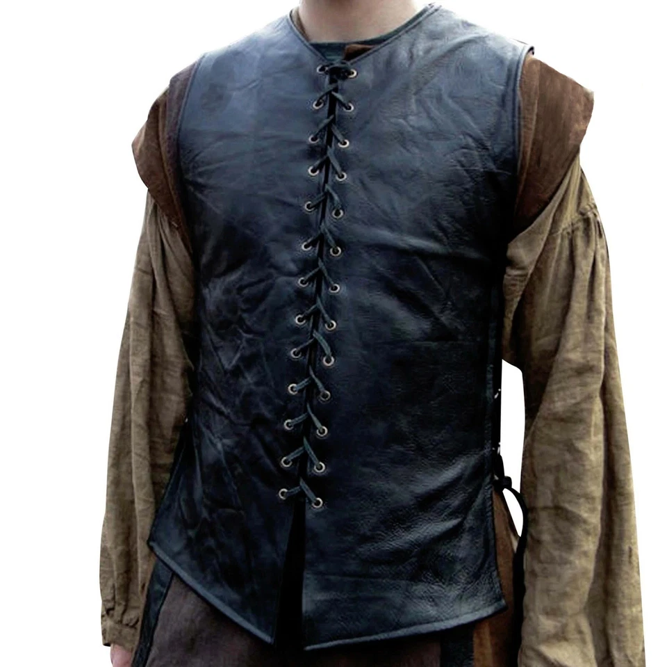 WEEKEND SALE Leather Viking Ragner Style tunic larp cosplay Costume Props - Image 1 of 4