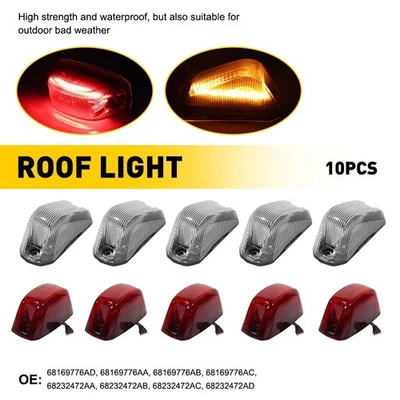 For 2014-23 Dodge RAM Promaster 2500 3500 Cab Roof Running OEM Lights Red+Amber - Image 1 of 4