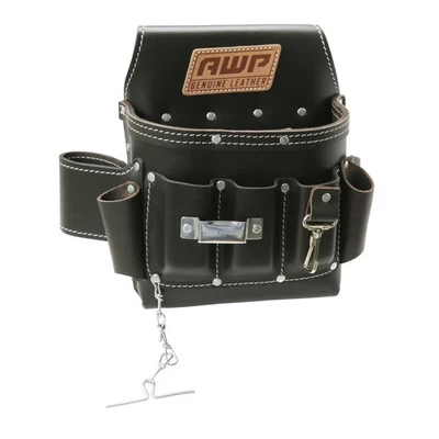 Genuine Leather Premium Tool Pouch Multi-Pocket Organizer for Electricians, P... - Image 1 of 3