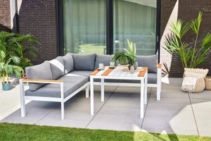 Primaster Dining Lounge Set Amilia inkl Sitz und Rückenkissen Garten Loungemöbel - Bild 1 von 7