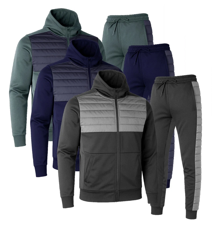 Klass Mens Slim Fit Hoodie Tracksuit Top & Bottom Joggers Set Hooded - Image 1 of 1