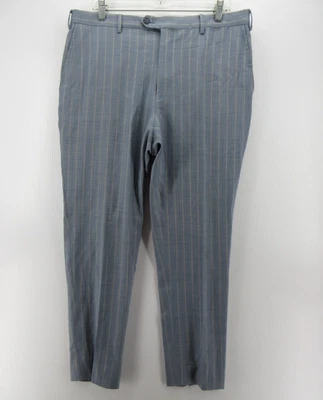 VINTAGE Pal Zileri Pants Men 38 Blue Wool Striped Trousers Business Y2K 38X29 * - Image 1 of 4