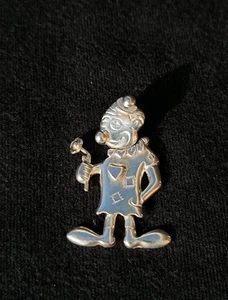 Kettenanhänger Clown in Love mit Blume 925 Silber 3,5cm Anhänger FB Beweglich - Bild 1 von 10