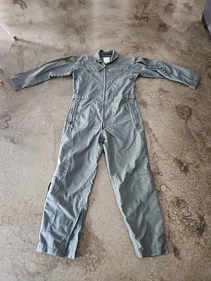 Vintage Flyers Summer Coveralls Mens 42R Sage Green Fire Resistant Zip Army 42 R - Image 1 of 4