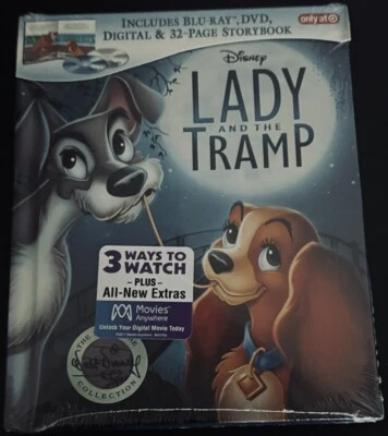 Lady And The Tramp BLU-RAY OOP TARGET EXCL. SIGNATURE COLLECTION DIGIBOOK *NEW* - Image 1 of 3