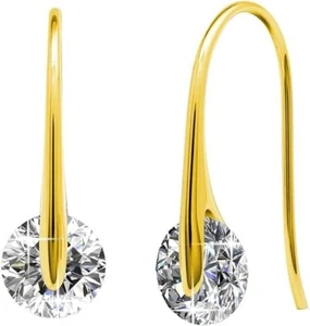 Cate & Chloe McKayla 18k vergoldete Tropfenohrringe | Kristallehrringe - Bild 1 von 1