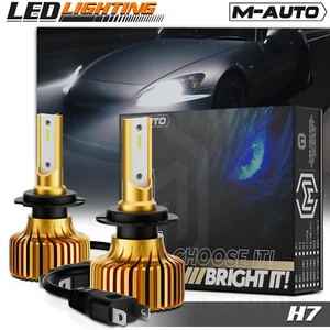 Pair H7 6500K Headlight CSP LED Bulb Kit High/Low Beam Fog Lighting DRL 12V/24V - Foto 1 di 12