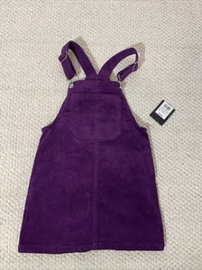 Art Class Girls Purple Corduroy Bib Skirt Size S 6/6X Kids - Picture 1 of 10