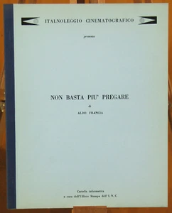 cartella stampa film NON BASTA PIU' PREGARE Aldo Francia 1974 I.N.C. Cile - Picture 1 of 1