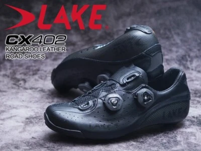 Zapatos de ciclismo de cuero canguro LAKE CX402: negros EU38 (mujeres) con BOA IP1S NUEVOS Foto 1 de 4