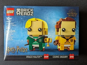 LEGO Harry Potter BrickHeadz: Draco Malfoy y Cedric Diggory 40617 - NUEVO Y SELLADO - Imagen 1 de 5