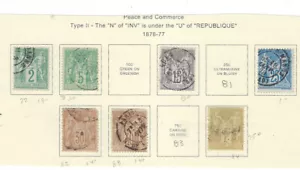FRANCE & Colonies "Peace & Commerce 7 stampsISSUE" CV30+ (FR451)* - Picture 1 of 1