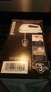 PROCTOR SILEX WHITE 5 SPEED HAND MIXER APPLIANCE 62515PS NEW IN BOX - Picture 1 of 4
