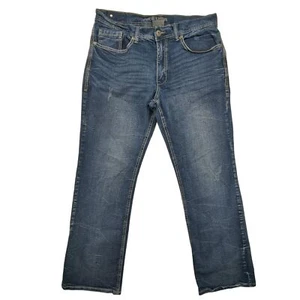 Jeans Axe & Crown Para Hombres 36x32 Bota Relajada Denim Envejecido Calavera Logo Y2K - Imagen 1 de 15