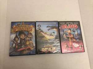 3 DVDs,Bling (2016), …The Giant Pear(2017), Seven Seas Pirates(2015) New - Picture 1 of 10