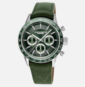 Raymond Weil Men’s 43.5MM Green Leather Mens Watch (Model 7741-SC7-52021) - Picture 1 of 8