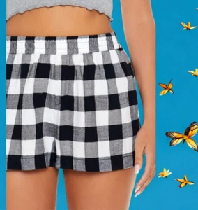 NEW!!! PLAID PAJAMA BOXER SHORTS - BLACK & WHITE - SIZE 2X - Picture 1 of 4