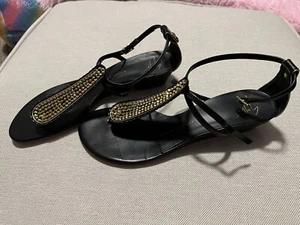 GIUSEPPE ZANOTTI E30143 #7.5 US $575 GLAMOUR NEGRO - Imagen 1 de 4