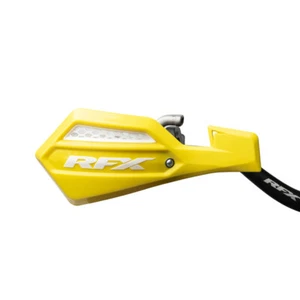 RFX VENTED MX HANDGUARDS YELLOW / WHITE HAND GUARD SUZUKI RM85 MOTOCROSS - Picture 1 of 2
