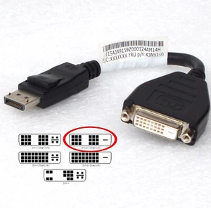 CABLE ADAPTADOR LENOVO DISPLAYPORT DP DVI SINGLE-LINK 43N9160 V183 - Imagen 1 de 1
