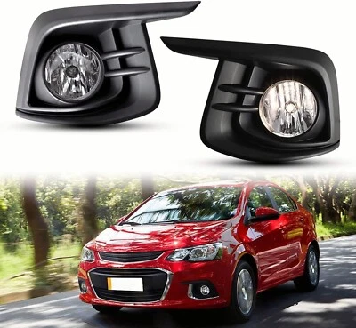 PARES para 2017-2020 Chevy Sonic Front Bumper kit de luzes de neblina de fábrica lente transparente - Imagem 1 de 4