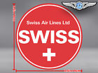 SWISS AIR LINES ROUND LOGO DECAL / STICKER 