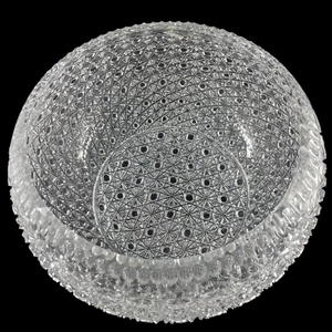 Groß geschnittene Kristall Stanzschüssel Mittelstück 13"" Knöpfe und Gänseblümchen PB103 - Bild 1 von 8