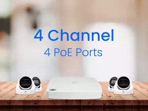 Montavue Dahua 4-Kanal 4K H.265 Security NVR 16TB maximale Kapazität HDD nicht enthalten - Bild 1 von 3