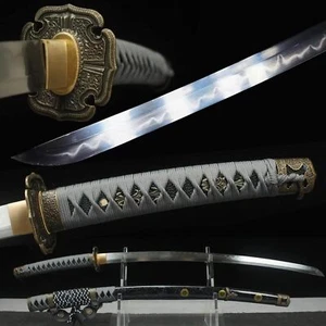 Navaja japonesa Mitsuhide Akechi Tachi Samurai SwordClay templado T10 acero afilada - Imagen 1 de 9