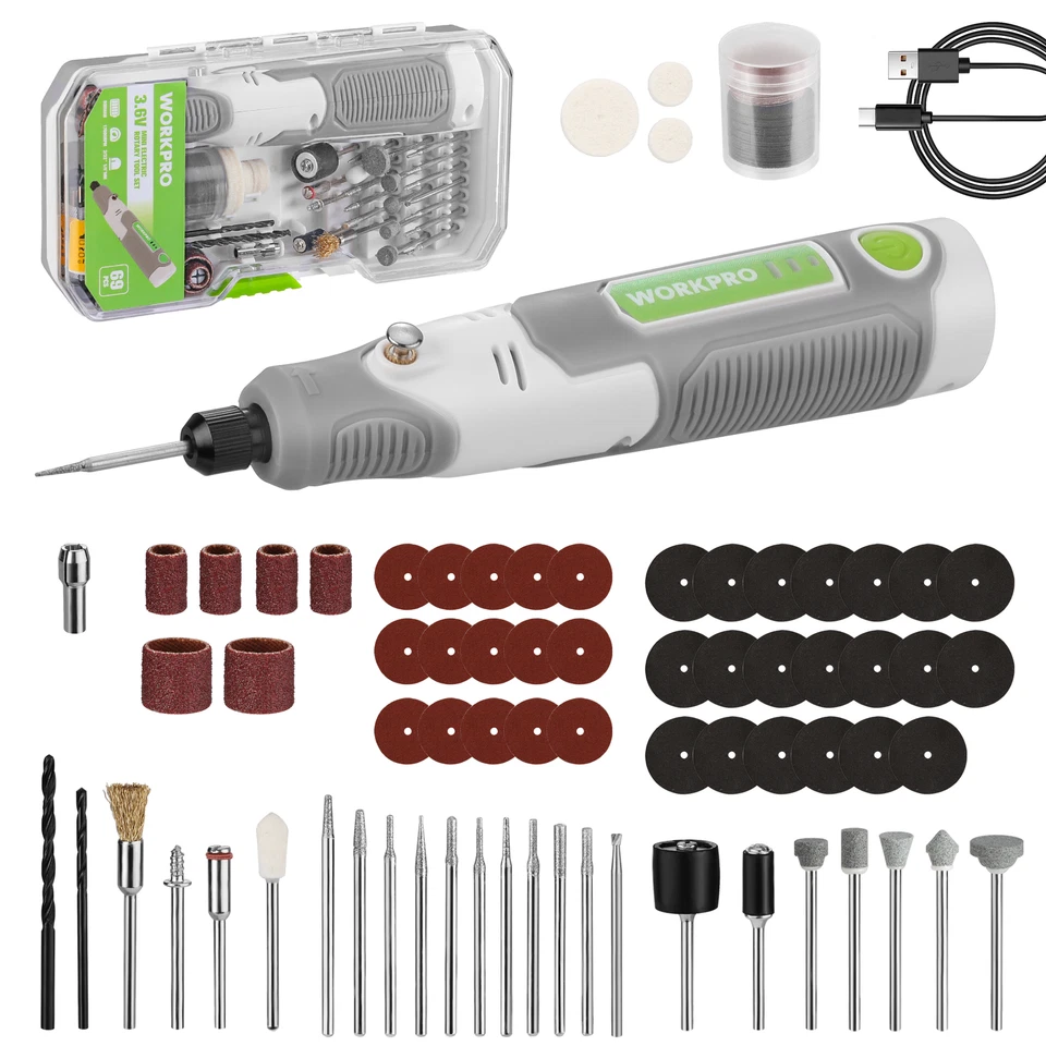 3 Speeds Rechargeable Cordless Rotary Tool Kit 71pc Accessories Mini Rotary Tool - Image 1 of 4