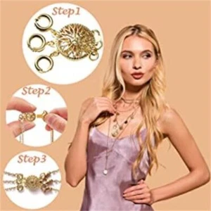 Clasps with Lobster Multiple Bracelet Lock Connectors Necklace Layering Clasp - Picture 1 of 18