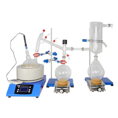 Lab 2L Upgrade Short Path Distillation Kit Oil Extractor w/ Cold Trap Essential - Image 1 of 4