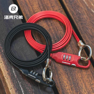 ROCKBROS MTB Road Bike Portable Lock Helmet Lock Steel Cable Anti-theft Lock - Picture 1 of 11