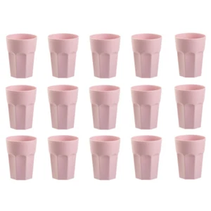 ENGELLAND 15 x Kunststoffbecher Party-Becher Plastik Gläser Mehrweg 400 ml Rosa  - Bild 1 von 6