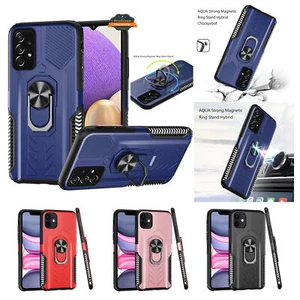 Für Apple iPhone XR Hybrid Robust 2in1 Hart PC mit Ring Ständer Halter Cover - Bild 1 von 41
