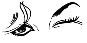  Eyelash Clip Art Vinyl Decals Stickers Car Eyes Design Window Laptop USA Seller - Picture 1 of 7