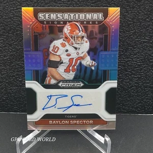 2022 PRIZM DRAFT PICKS BAYLON SPECTOR SENSATIONAL SIGNATURES SILVER AUTO BILLS - Picture 1 of 2