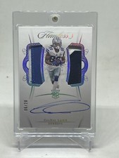 2020 Flawless Silver CeeDee Lamb Dual 3-Color Patch Auto Rookie RPA /20