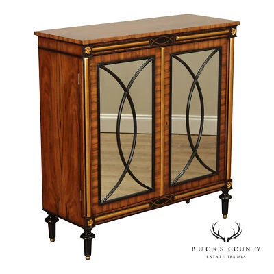 Armario de dos puertas con espejo de palisandro estilo Regencia Foto 1 de 4