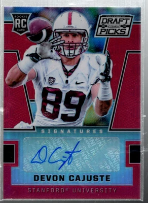 A0517- 2016 Panini Prizm Draft Picks Autographs Prizms Red #141 Devon Cajuste - Image 1 of 2