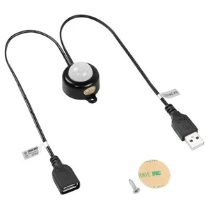 Mini Interruttore Sensore di Movimento PIR,con Cavo di Interfaccia USB 2A PIR Infrarossi Movimento Hu - Foto 1 di 7