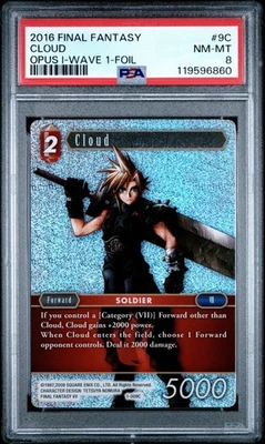 2016 FINAL FANTASY OPUS I  TCG Wave 1 Foil FFVII PSA 8 - Image 1 of 2