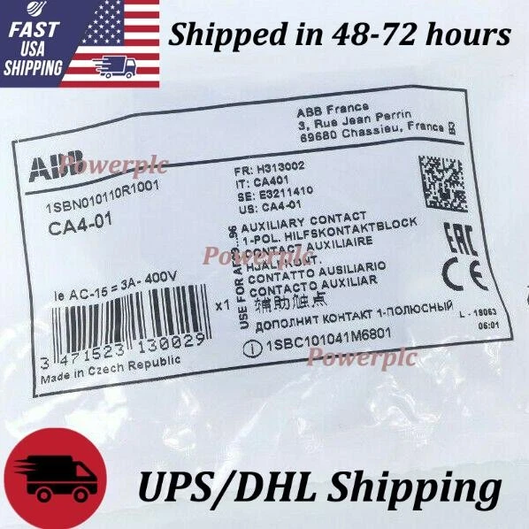 1Pc ABB CA4-01 auxiliary switch block | 1SBN010110R1001- - Image 1 of 1