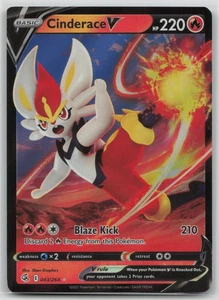 Pokemon Card Cinderace V (43) Ultra Rare SWSH08: Fusion Strike 043/264 NM - Picture 1 of 2