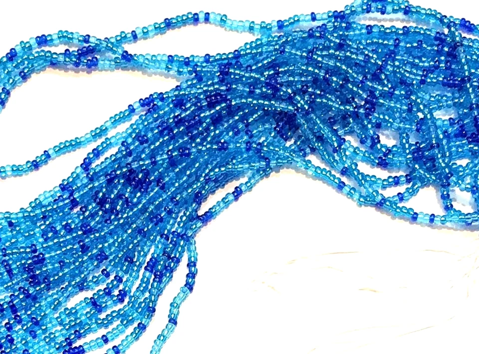 Jablonex Czech Seed Beads, Size 11/0, Aqua Silver Lined Mix (1 Hank) - Image 1 of 1